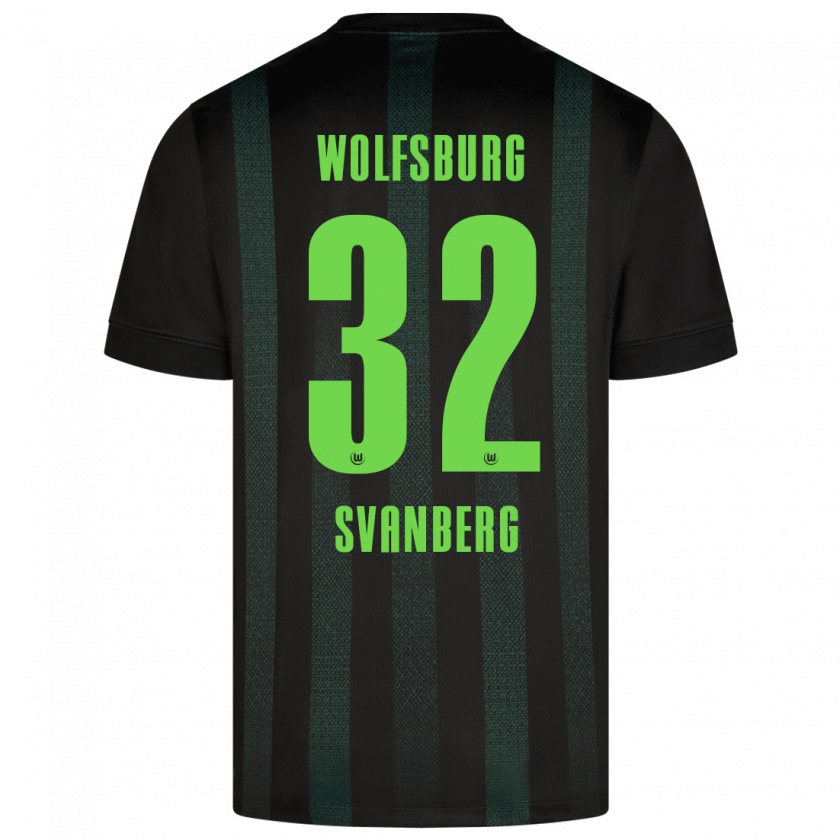 Kandiny Gyermek Mattias Svanberg #32 Sötétzöld Idegenbeli Jersey 2024/25 Mez Póló Ing