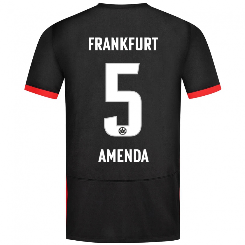 Kandiny Gyermek Aurèle Amenda #5 Fekete Idegenbeli Jersey 2024/25 Mez Póló Ing