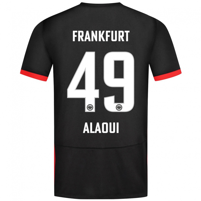 Kandiny Gyermek Anas Alaoui #49 Fekete Idegenbeli Jersey 2024/25 Mez Póló Ing