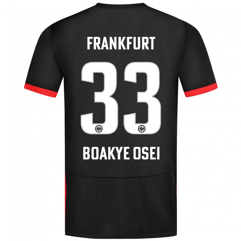 Kandiny Gyermek Derek Boakye-Osei #33 Fekete Idegenbeli Jersey 2024/25 Mez Póló Ing