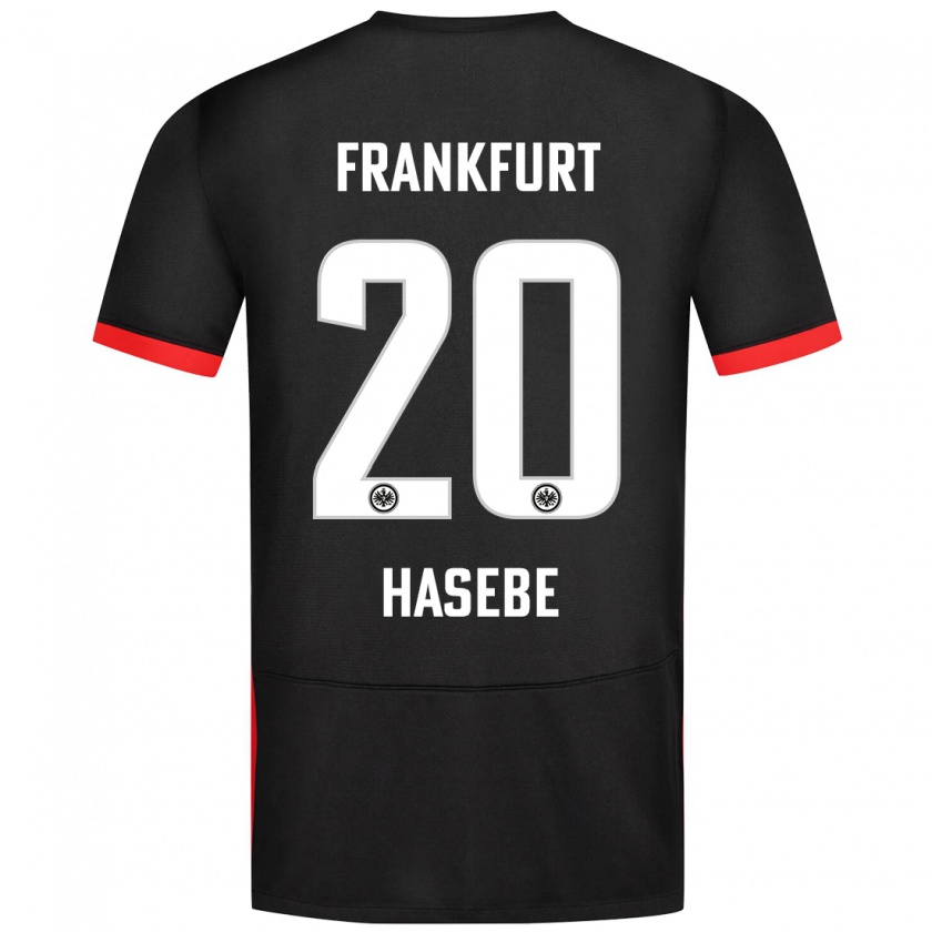 Kandiny Gyermek Makoto Hasebe #20 Fekete Idegenbeli Jersey 2024/25 Mez Póló Ing