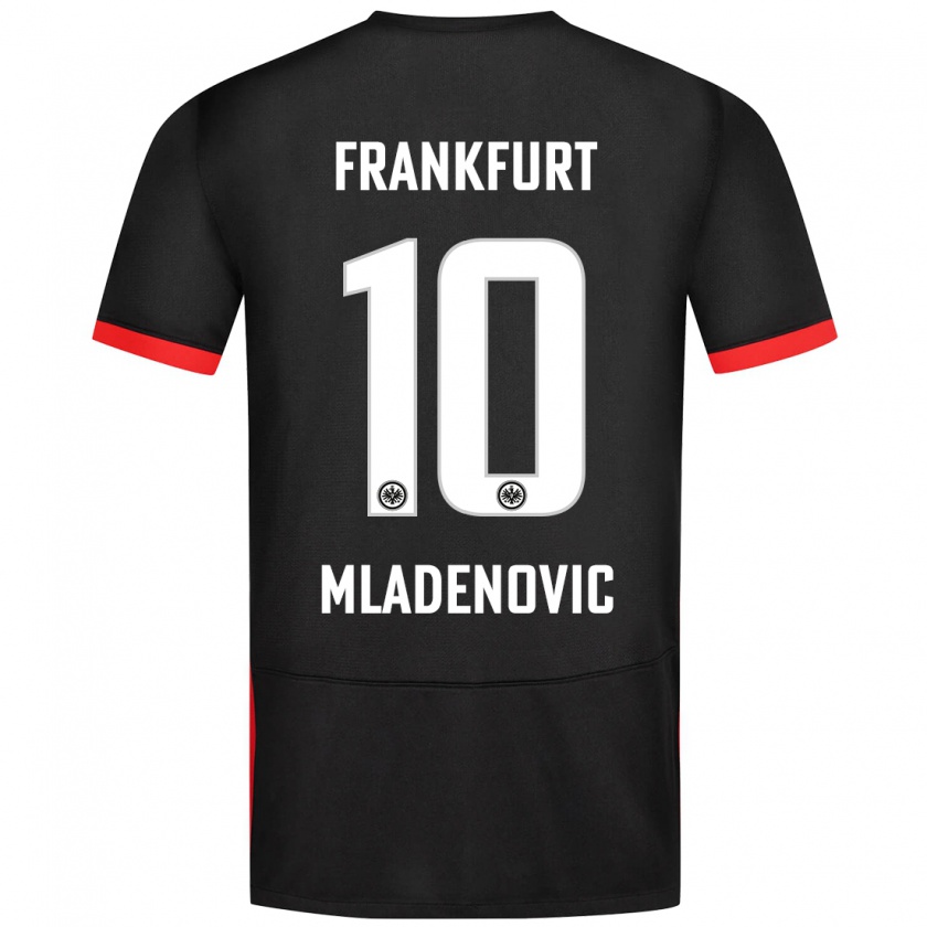 Kandiny Gyermek Marko Mladenovic #10 Fekete Idegenbeli Jersey 2024/25 Mez Póló Ing