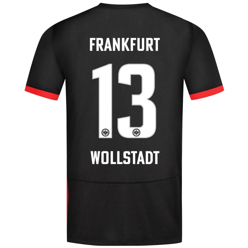 Kandiny Gyermek Fabio Wollstadt #13 Fekete Idegenbeli Jersey 2024/25 Mez Póló Ing