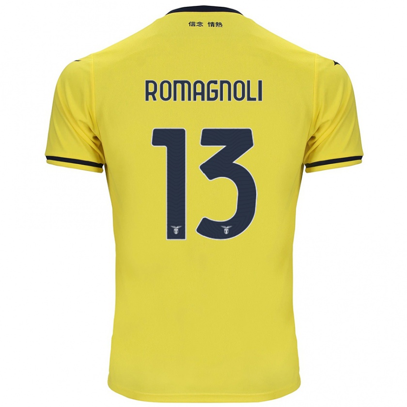 Kandiny Gyermek Alessio Romagnoli #13 Sárga Idegenbeli Jersey 2024/25 Mez Póló Ing