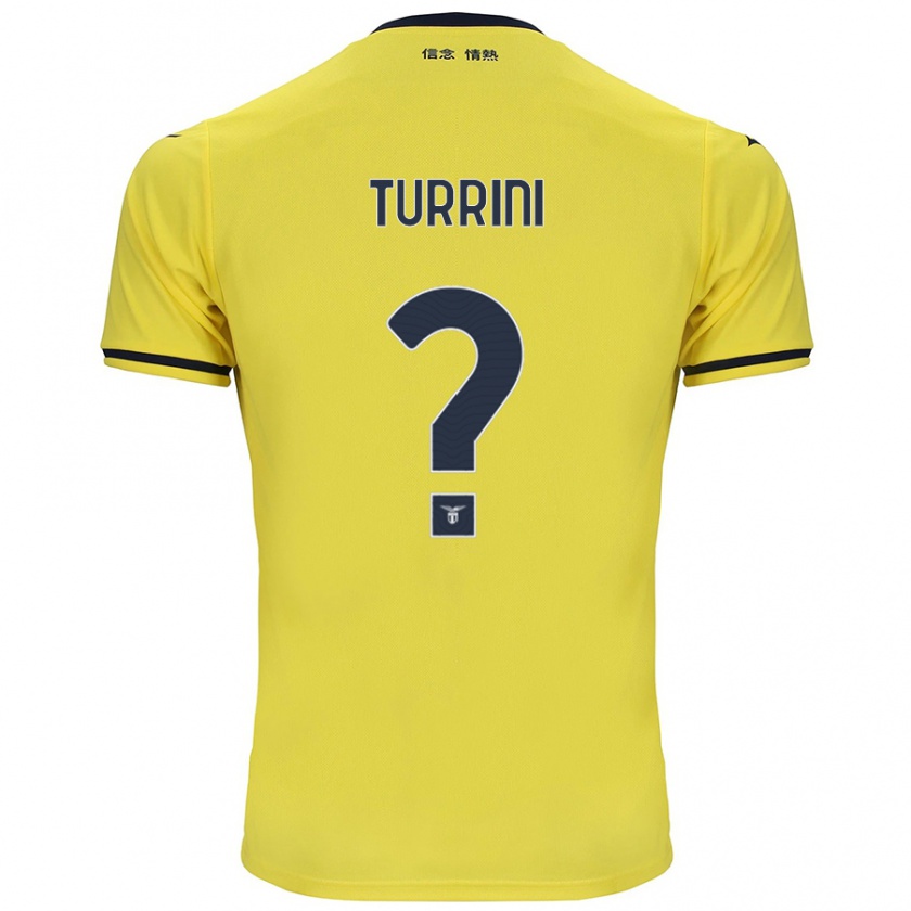 Kandiny Gyermek Giordano Turrini #0 Sárga Idegenbeli Jersey 2024/25 Mez Póló Ing