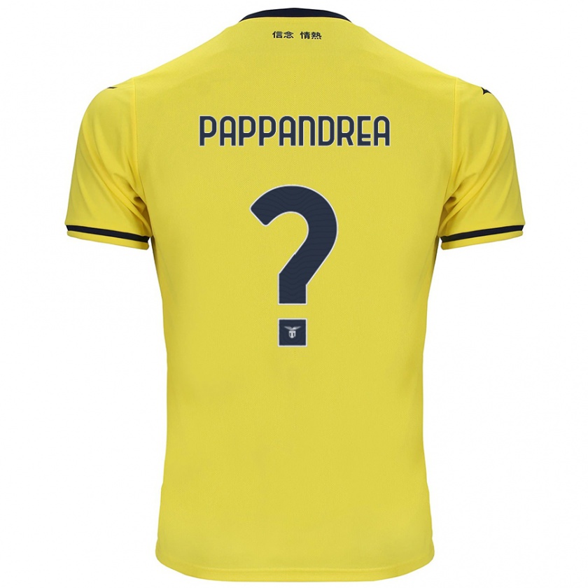 Kandiny Gyermek Filippo Pappandrea #0 Sárga Idegenbeli Jersey 2024/25 Mez Póló Ing