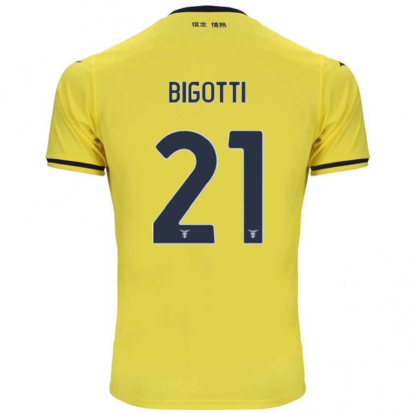 Kandiny Gyermek Massimo Bigotti #21 Sárga Idegenbeli Jersey 2024/25 Mez Póló Ing