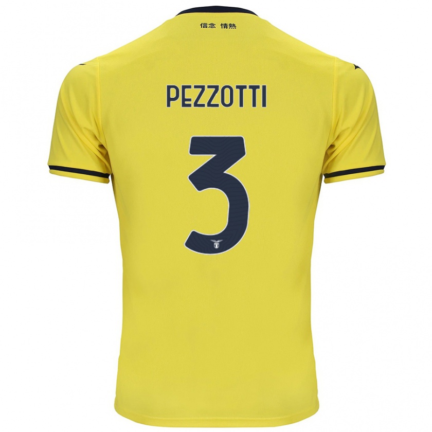 Kandiny Gyermek Arianna Pezzotti #3 Sárga Idegenbeli Jersey 2024/25 Mez Póló Ing