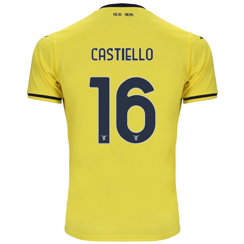 Kandiny Gyermek Antonietta Castiello #16 Sárga Idegenbeli Jersey 2024/25 Mez Póló Ing