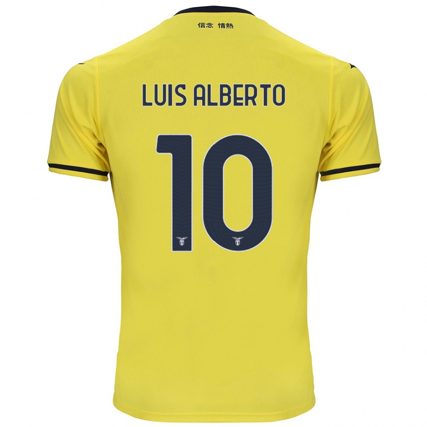 Kandiny Gyermek Luis Alberto #10 Sárga Idegenbeli Jersey 2024/25 Mez Póló Ing