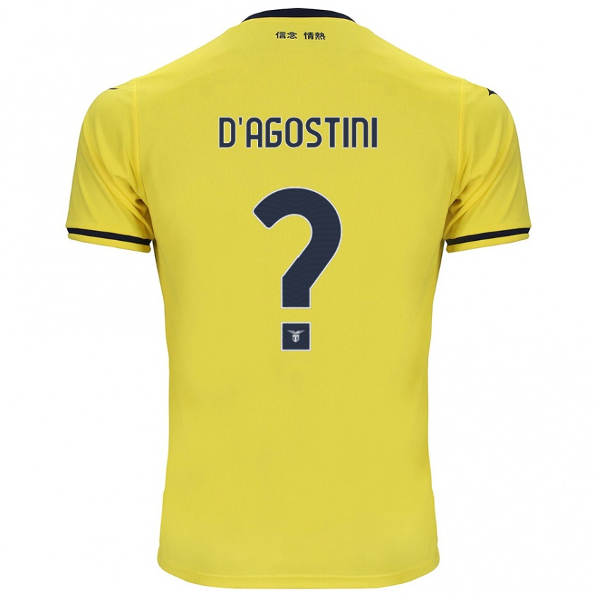 Kandiny Gyermek Stefano D'agostini #0 Sárga Idegenbeli Jersey 2024/25 Mez Póló Ing