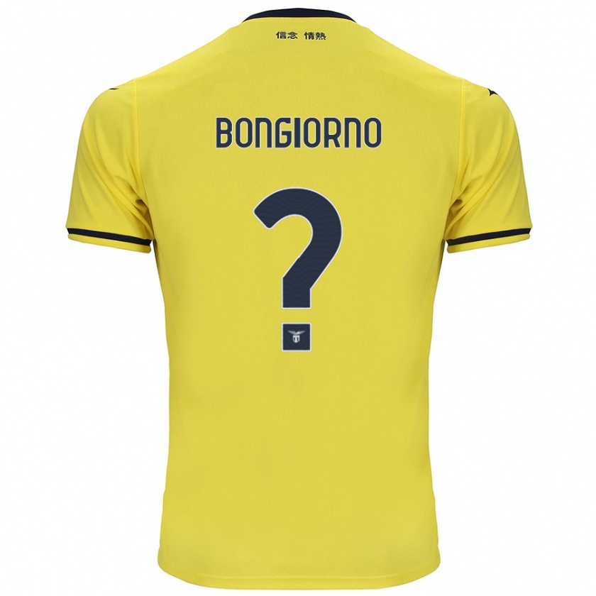 Kandiny Gyermek Dario Bongiorno #0 Sárga Idegenbeli Jersey 2024/25 Mez Póló Ing