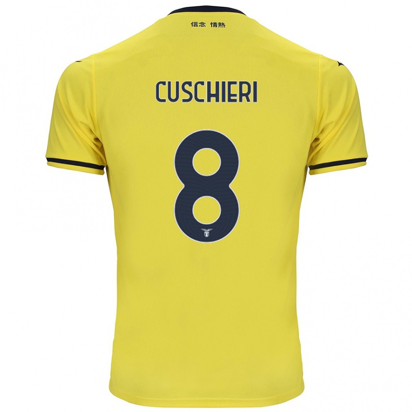 Kandiny Gyermek Rachel Cuschieri #8 Sárga Idegenbeli Jersey 2024/25 Mez Póló Ing