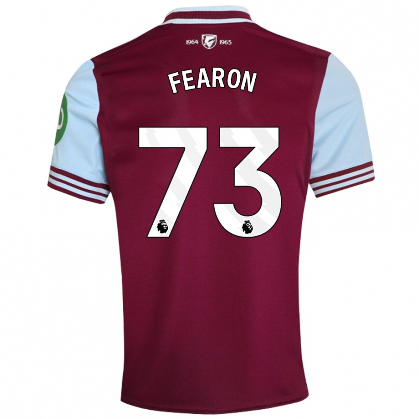 Kandiny Férfi Preston Fearon #73 Sötétvörös Hazai Jersey 2024/25 Mez Póló Ing