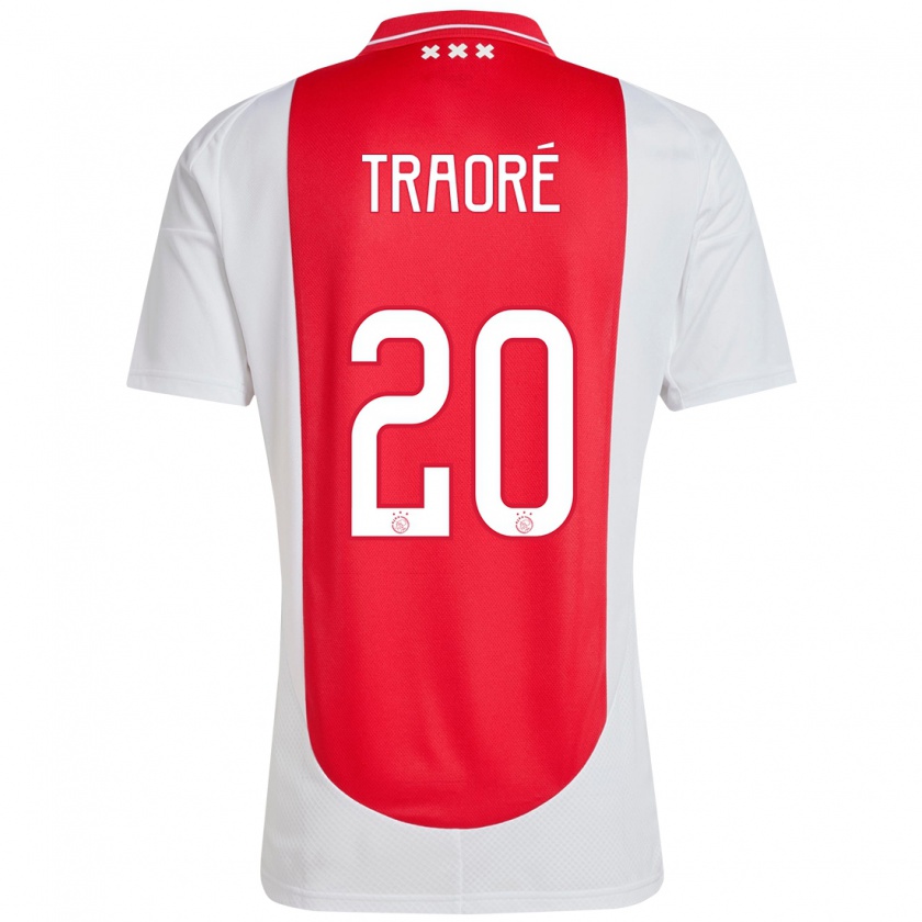 Kandiny Férfi Bertrand Traoré #20 Piros Fehér Hazai Jersey 2024/25 Mez Póló Ing