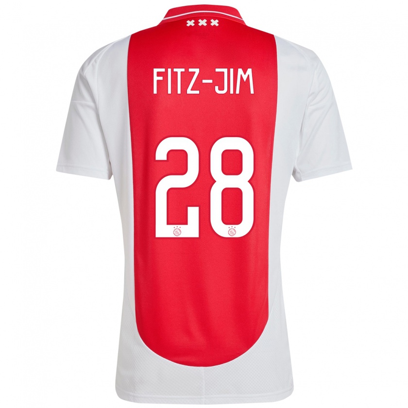 Kandiny Férfi Kian Fitz-Jim #28 Piros Fehér Hazai Jersey 2024/25 Mez Póló Ing