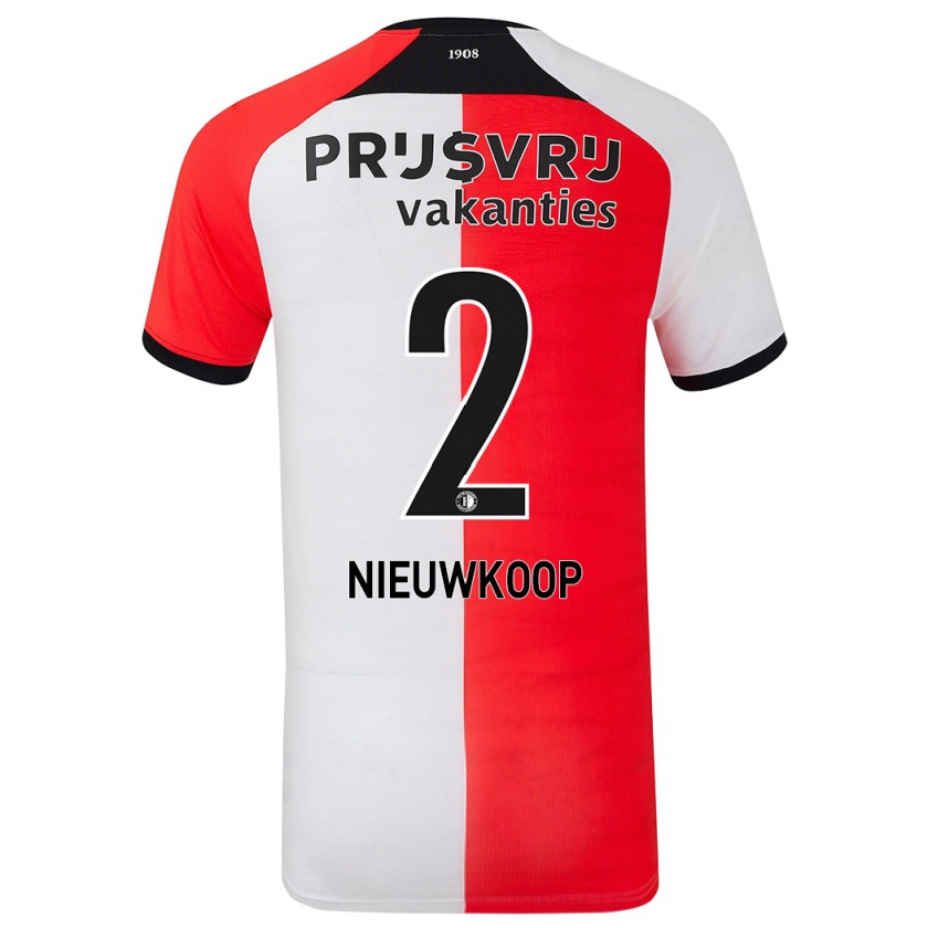 Kandiny Férfi Bart Nieuwkoop #2 Piros Fehér Hazai Jersey 2024/25 Mez Póló Ing