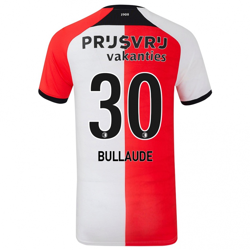 Kandiny Férfi Ezequiel Bullaude #30 Piros Fehér Hazai Jersey 2024/25 Mez Póló Ing