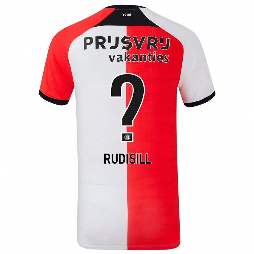 Kandiny Férfi Paulo Rudisill #0 Piros Fehér Hazai Jersey 2024/25 Mez Póló Ing