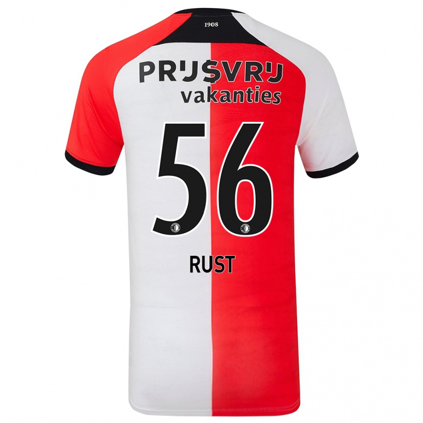 Kandiny Férfi Fabiano Rust #56 Piros Fehér Hazai Jersey 2024/25 Mez Póló Ing