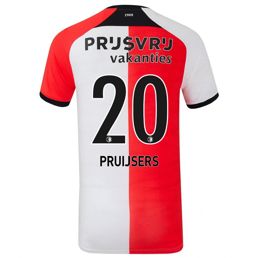 Kandiny Férfi Tom Pruijsers #20 Piros Fehér Hazai Jersey 2024/25 Mez Póló Ing