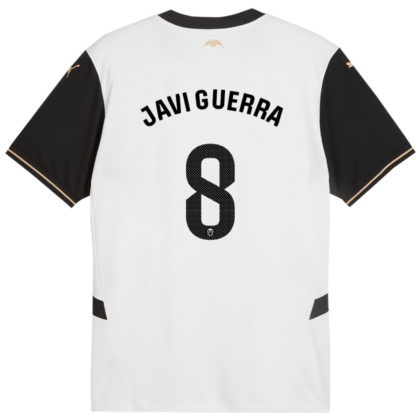 Kandiny Férfi Javi Guerra #8 Fehér Fekete Hazai Jersey 2024/25 Mez Póló Ing