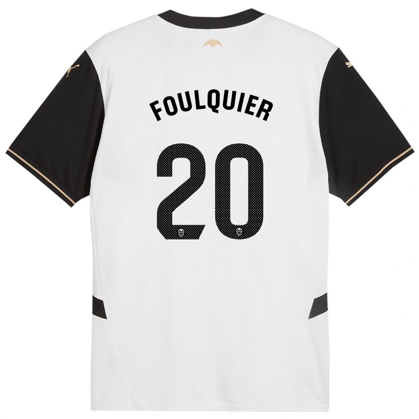 Kandiny Férfi Dimitri Foulquier #20 Fehér Fekete Hazai Jersey 2024/25 Mez Póló Ing