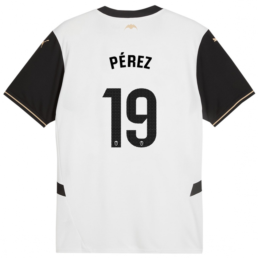 Kandiny Férfi Joselu Pérez #19 Fehér Fekete Hazai Jersey 2024/25 Mez Póló Ing