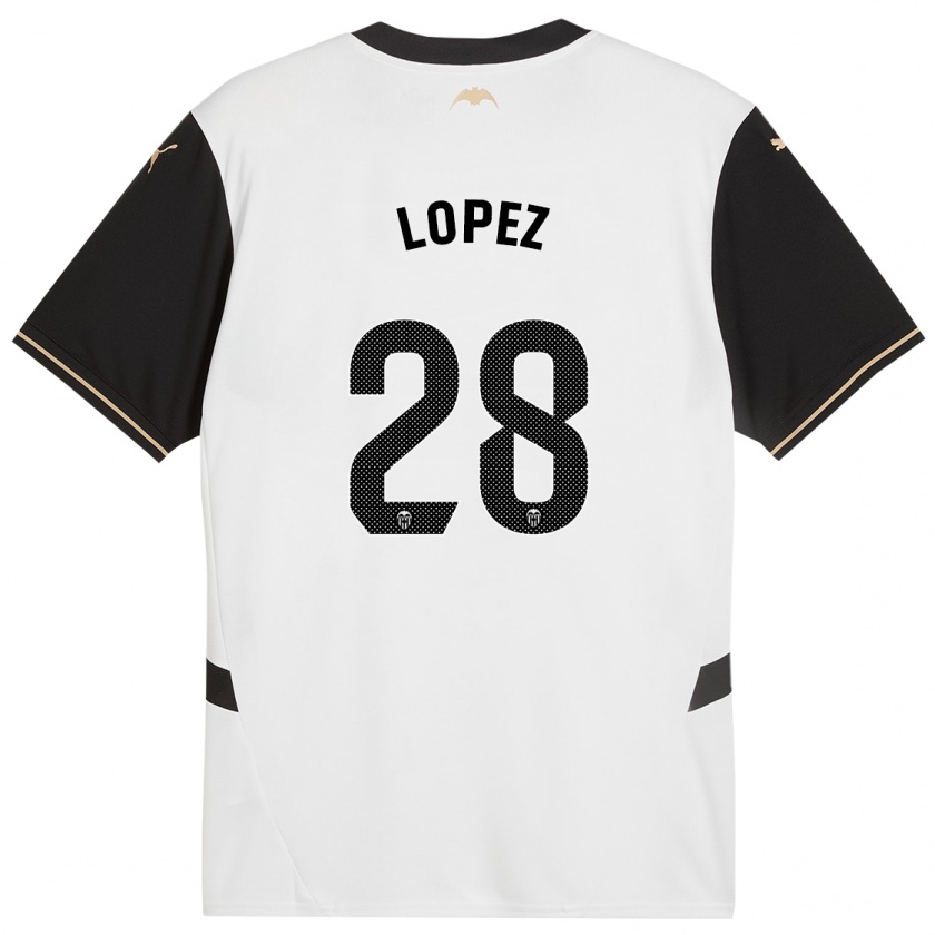 Kandiny Férfi Saray Lopez #28 Fehér Fekete Hazai Jersey 2024/25 Mez Póló Ing