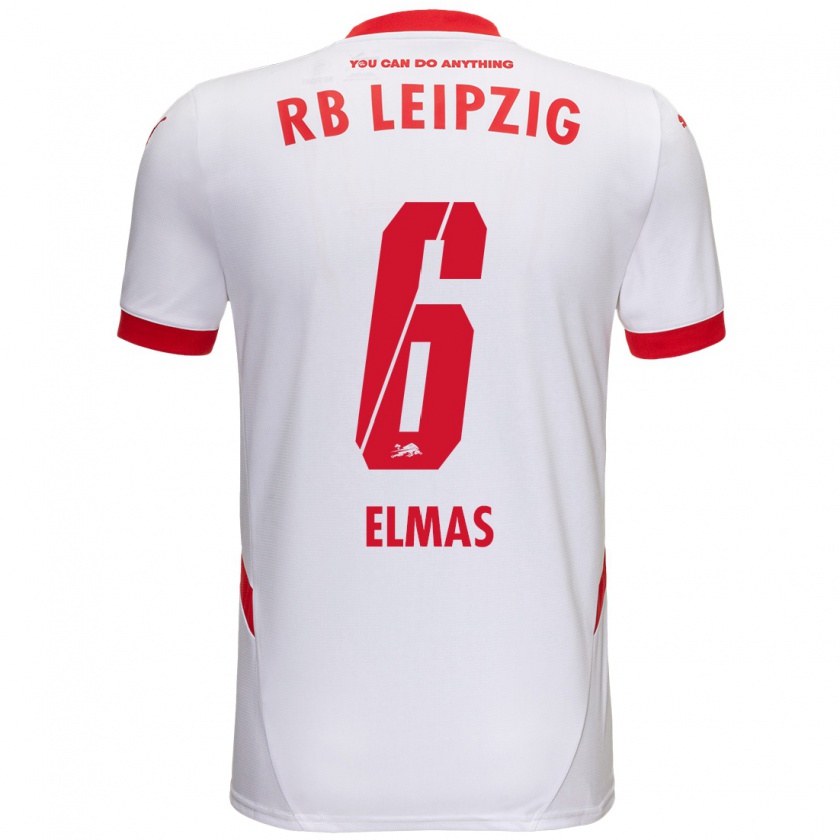 Kandiny Férfi Eljif Elmas #6 Fehér Piros Hazai Jersey 2024/25 Mez Póló Ing