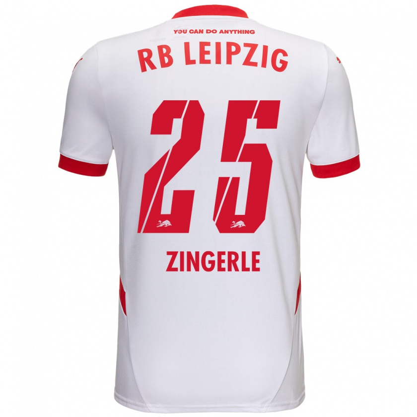 Kandiny Férfi Leopold Zingerle #25 Fehér Piros Hazai Jersey 2024/25 Mez Póló Ing