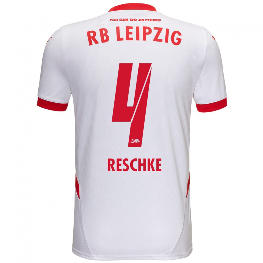 Kandiny Férfi Gianluca Reschke #4 Fehér Piros Hazai Jersey 2024/25 Mez Póló Ing