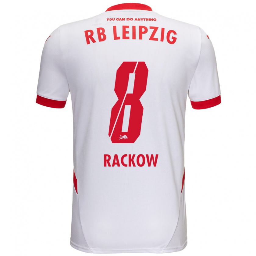 Kandiny Férfi Gianna Rackow #8 Fehér Piros Hazai Jersey 2024/25 Mez Póló Ing