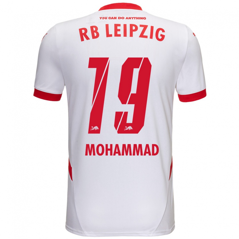 Kandiny Férfi Sammy Mohammad #19 Fehér Piros Hazai Jersey 2024/25 Mez Póló Ing