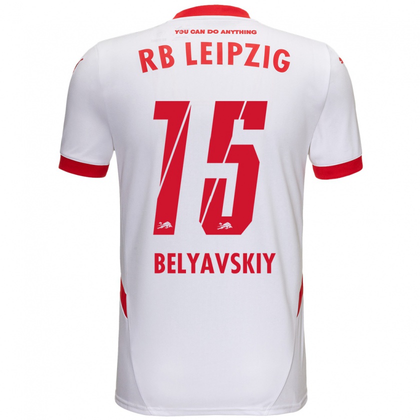 Kandiny Férfi David Belyavskiy #15 Fehér Piros Hazai Jersey 2024/25 Mez Póló Ing