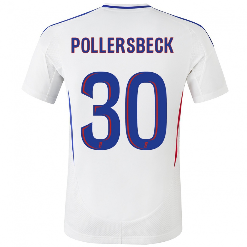 Kandiny Férfi Julian Pollersbeck #30 Fehér Kék Hazai Jersey 2024/25 Mez Póló Ing