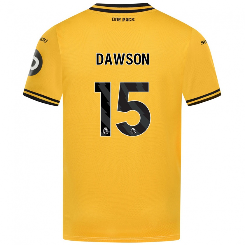 Kandiny Férfi Craig Dawson #15 Sárga Hazai Jersey 2024/25 Mez Póló Ing