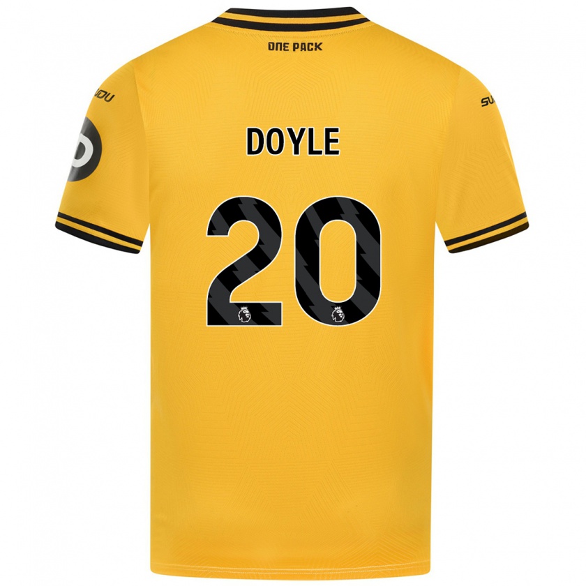 Kandiny Férfi Tommy Doyle #20 Sárga Hazai Jersey 2024/25 Mez Póló Ing