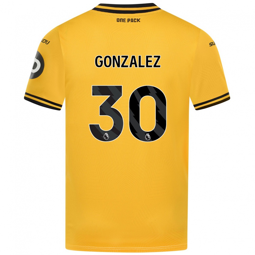 Kandiny Férfi Enso González #30 Sárga Hazai Jersey 2024/25 Mez Póló Ing