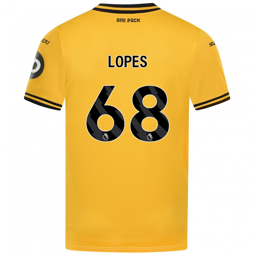 Kandiny Férfi Leo Lopes #68 Sárga Hazai Jersey 2024/25 Mez Póló Ing