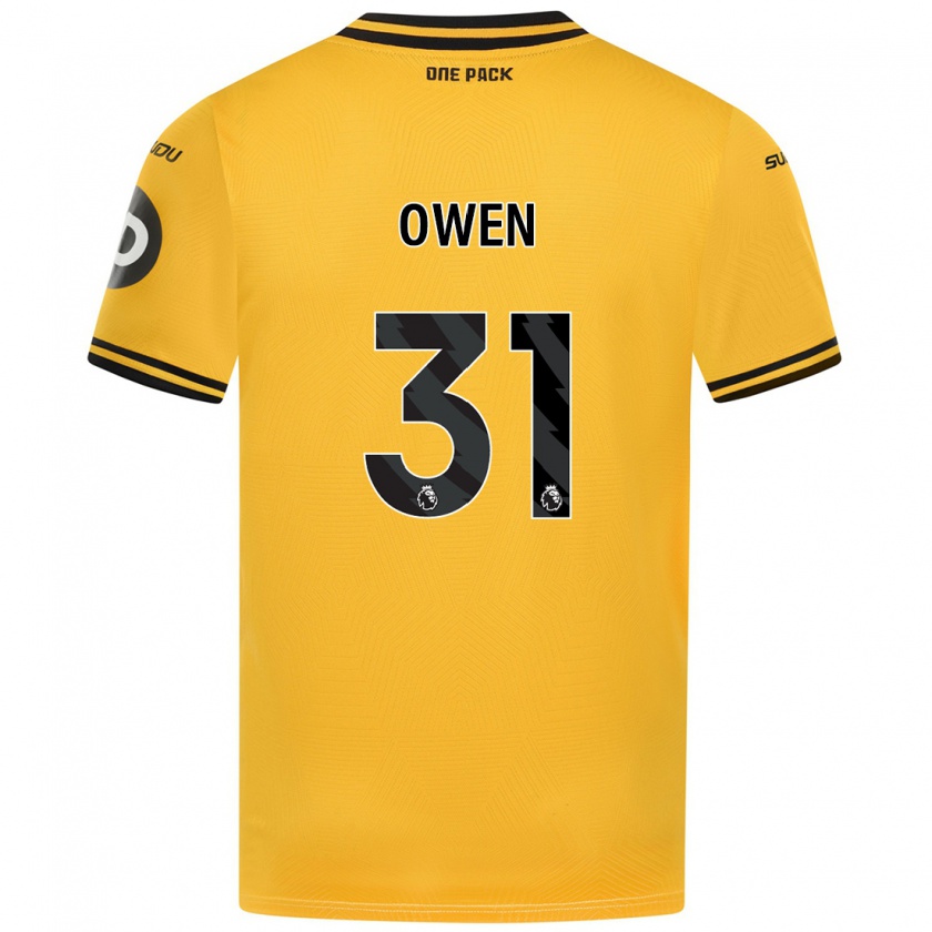 Kandiny Férfi Skye Owen #31 Sárga Hazai Jersey 2024/25 Mez Póló Ing