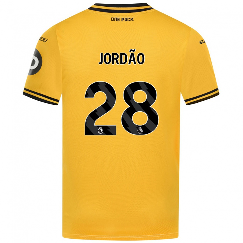 Kandiny Férfi Bruno Jordão #28 Sárga Hazai Jersey 2024/25 Mez Póló Ing