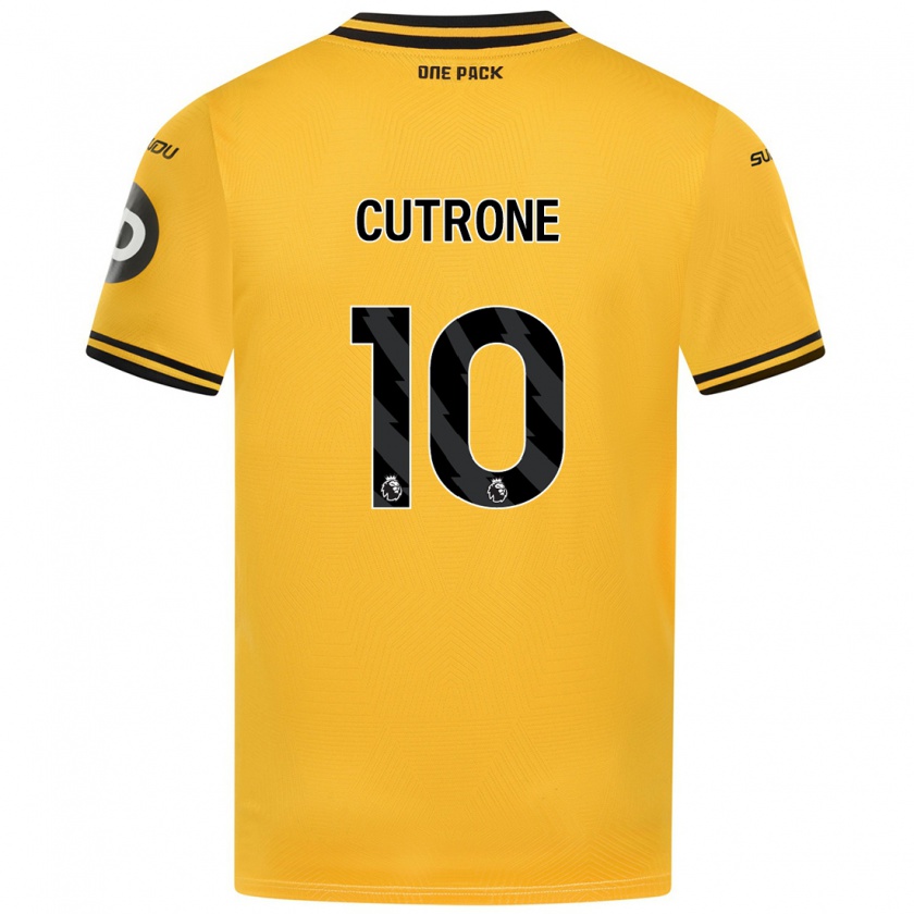 Kandiny Férfi Patrick Cutrone #10 Sárga Hazai Jersey 2024/25 Mez Póló Ing