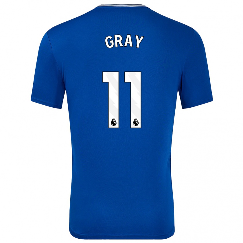 Kandiny Férfi Demarai Gray #11 Kék -Val Hazai Jersey 2024/25 Mez Póló Ing