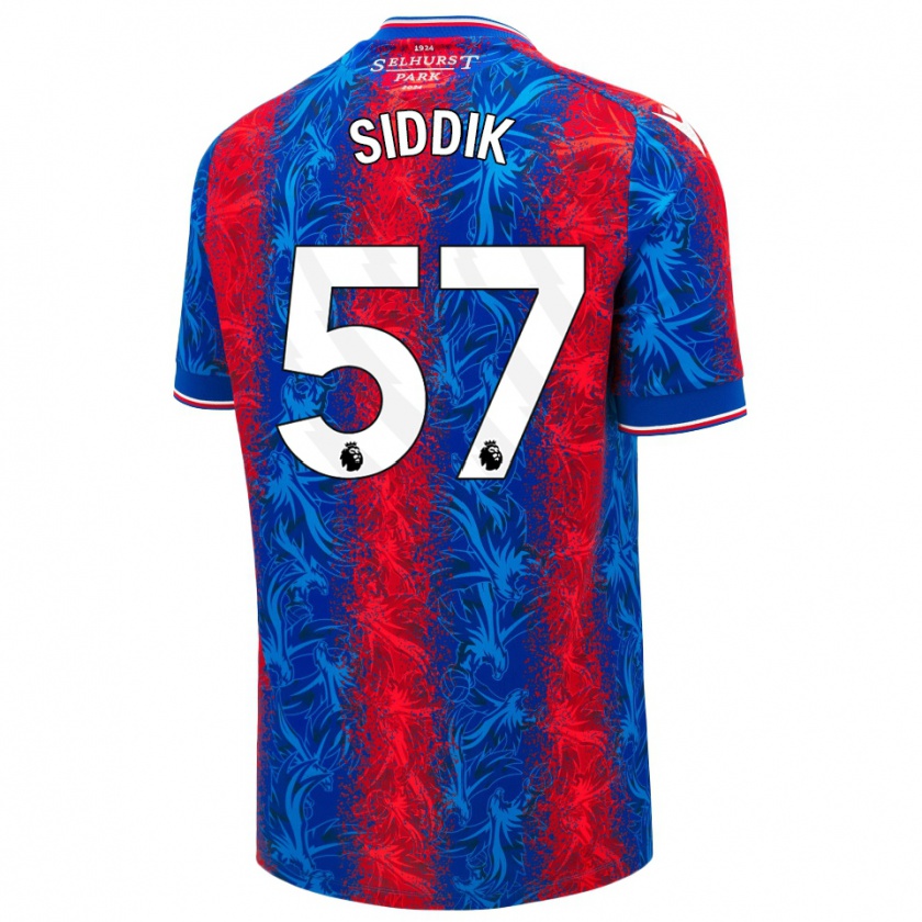 Kandiny Férfi Cardo Siddik #57 Piros Kék Csíkok Hazai Jersey 2024/25 Mez Póló Ing