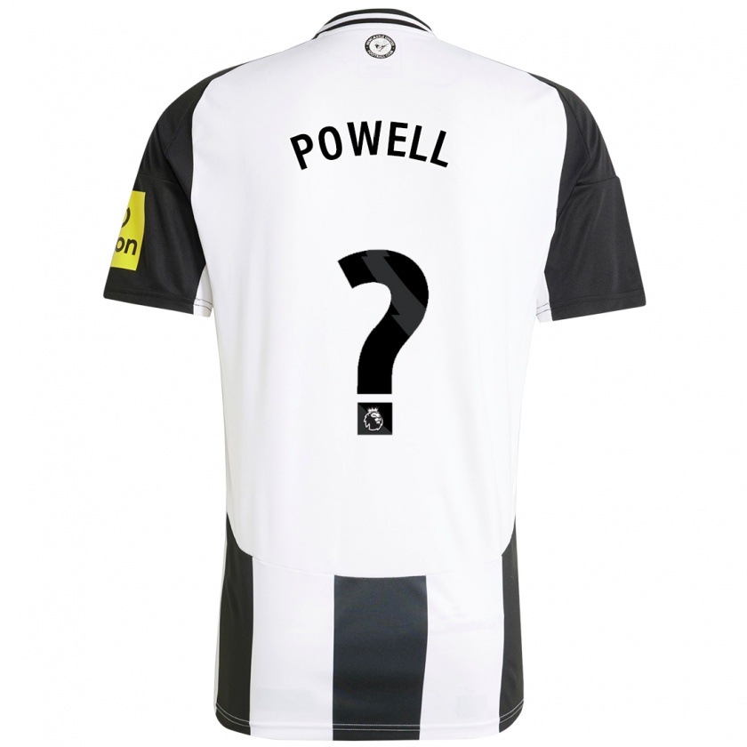 Kandiny Férfi Harry Powell #0 Fehér Fekete Hazai Jersey 2024/25 Mez Póló Ing