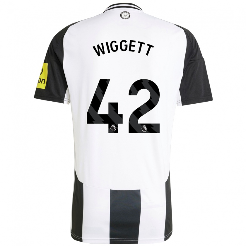 Kandiny Férfi Charlie Wiggett #42 Fehér Fekete Hazai Jersey 2024/25 Mez Póló Ing