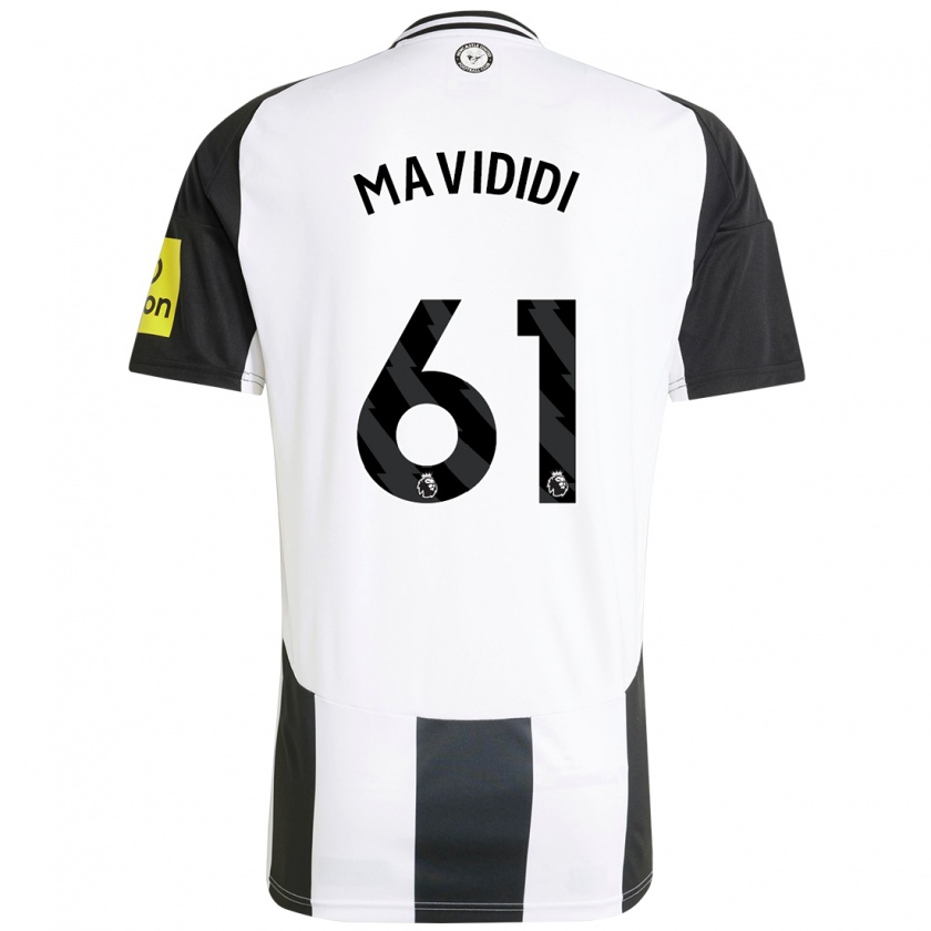 Kandiny Férfi Shaun Mavididi #61 Fehér Fekete Hazai Jersey 2024/25 Mez Póló Ing