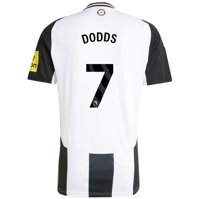 Kandiny Férfi Tyler Dodds #7 Fehér Fekete Hazai Jersey 2024/25 Mez Póló Ing