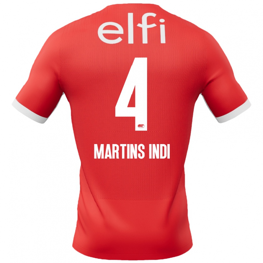 Kandiny Férfi Bruno Martins Indi #4 Piros Fehér Hazai Jersey 2024/25 Mez Póló Ing